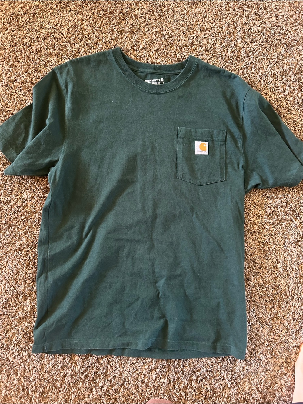 Carhartt Loose Fit size M pocket T-Shirt in Dark Green